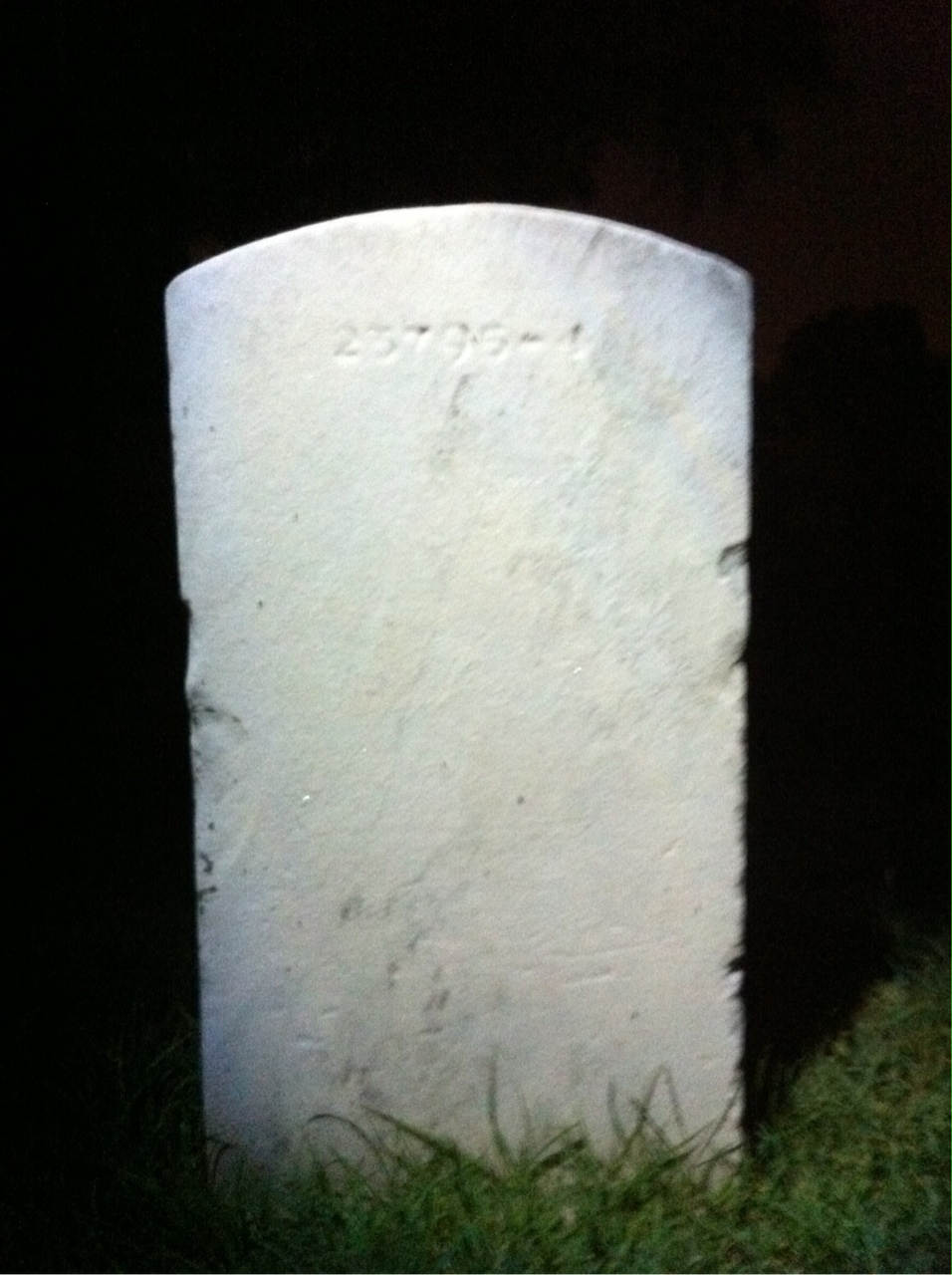 Back of headstone — William Moore