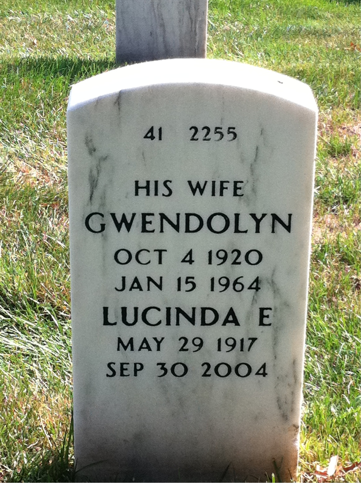 Back of headstone — John Malone