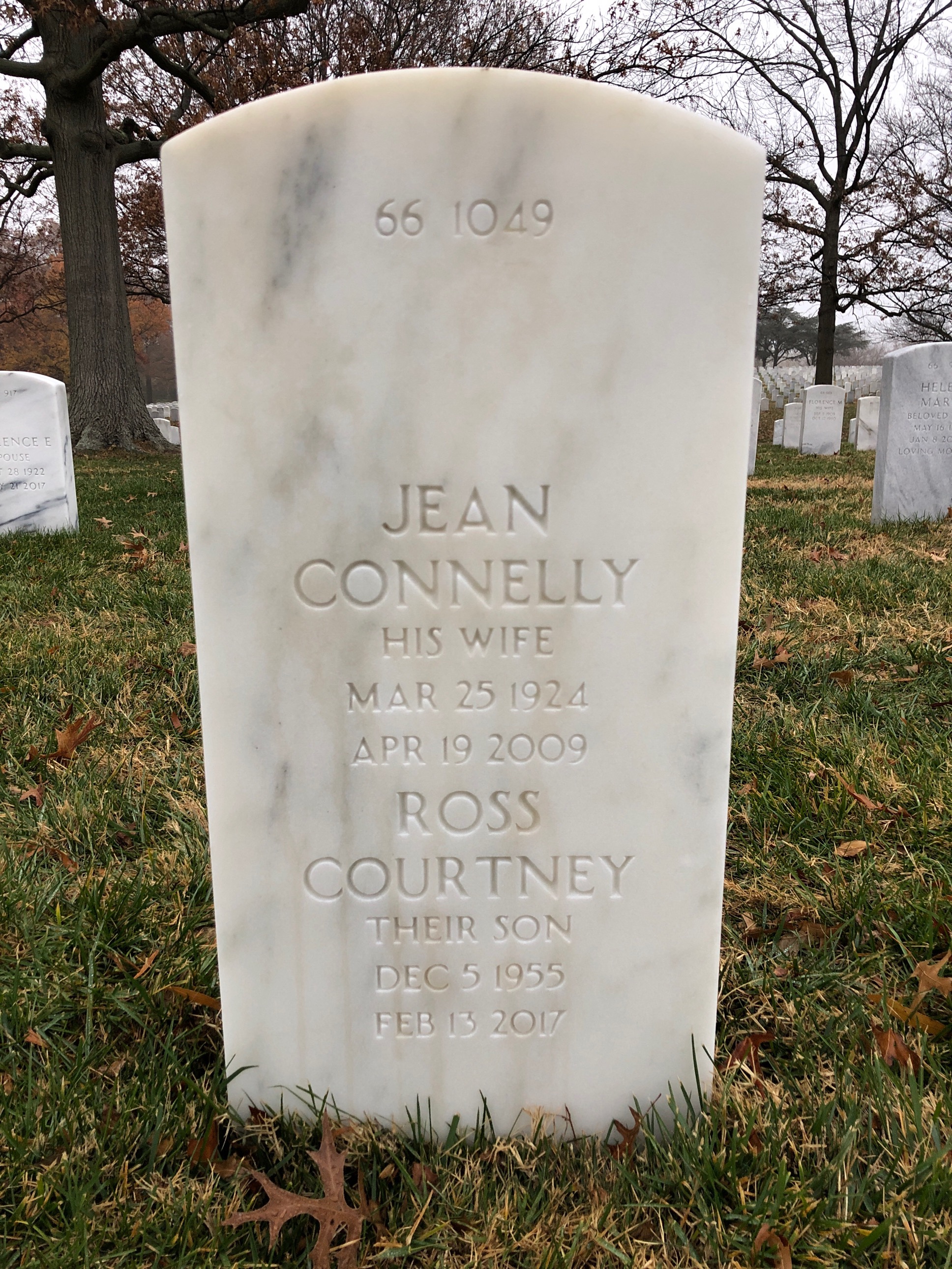 Back of headstone — Ross Conaway