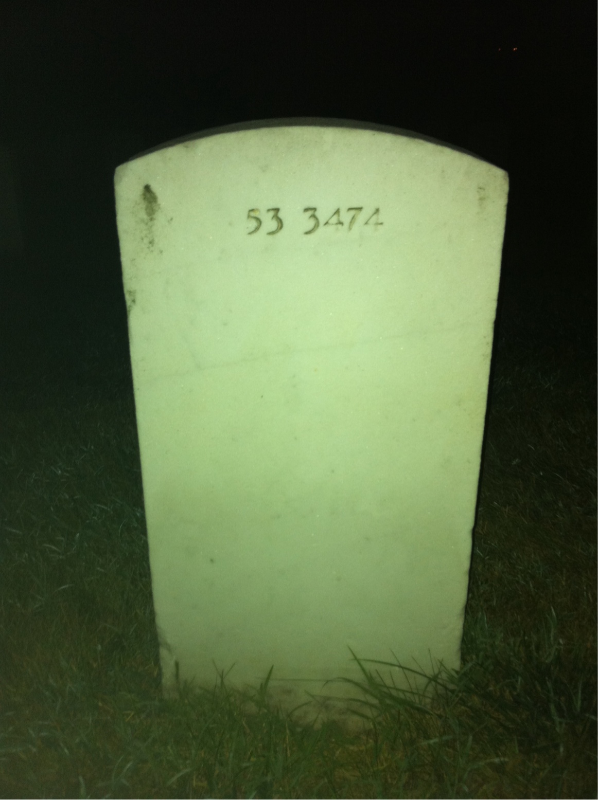 Back of headstone — John Mcnaughton