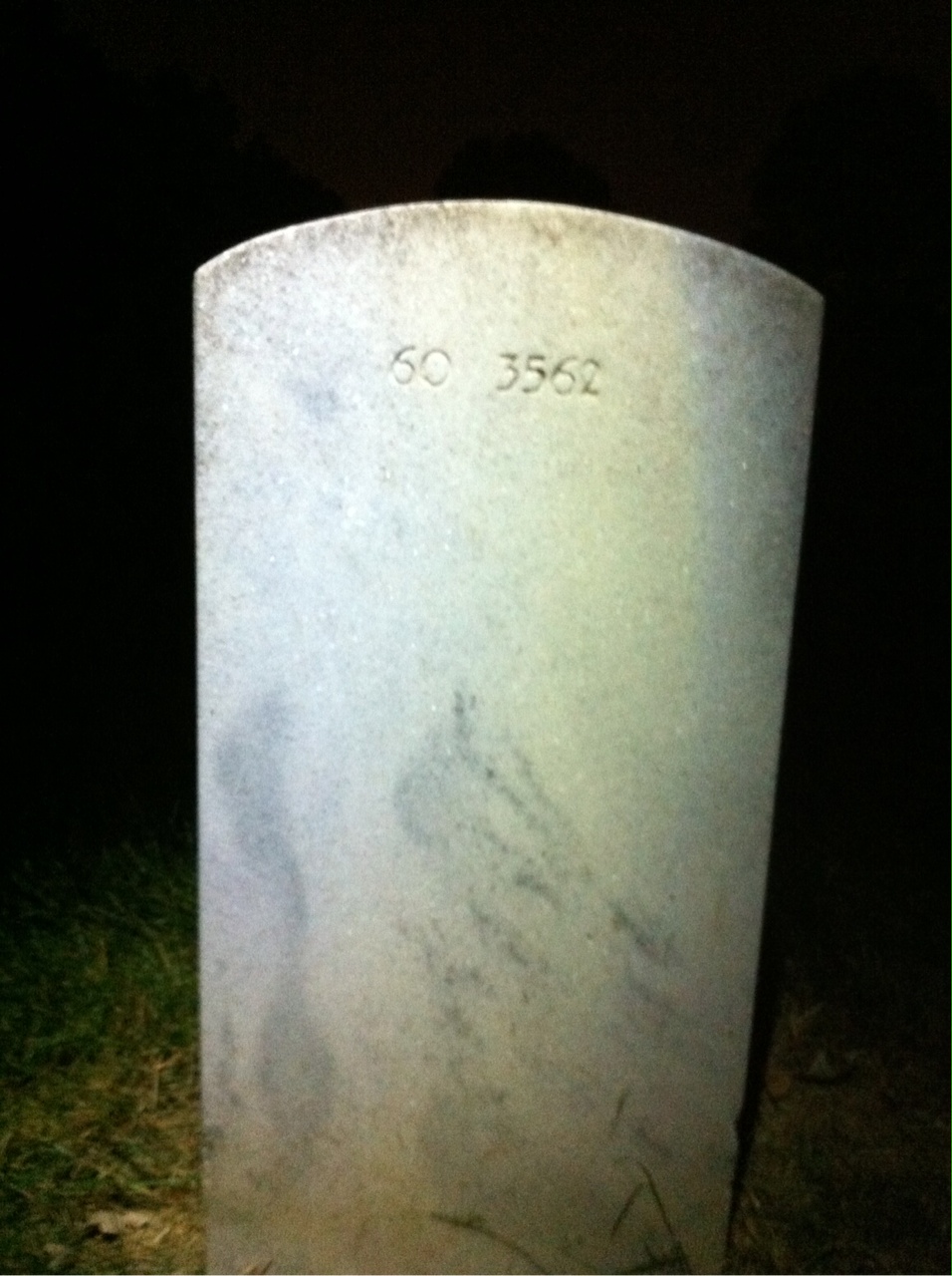 Back of headstone — Howard Mitchell
