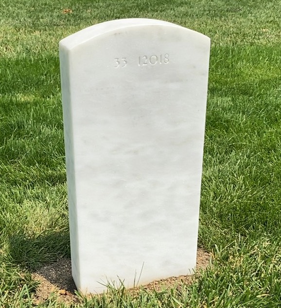 Back of headstone — Thomas Frazier