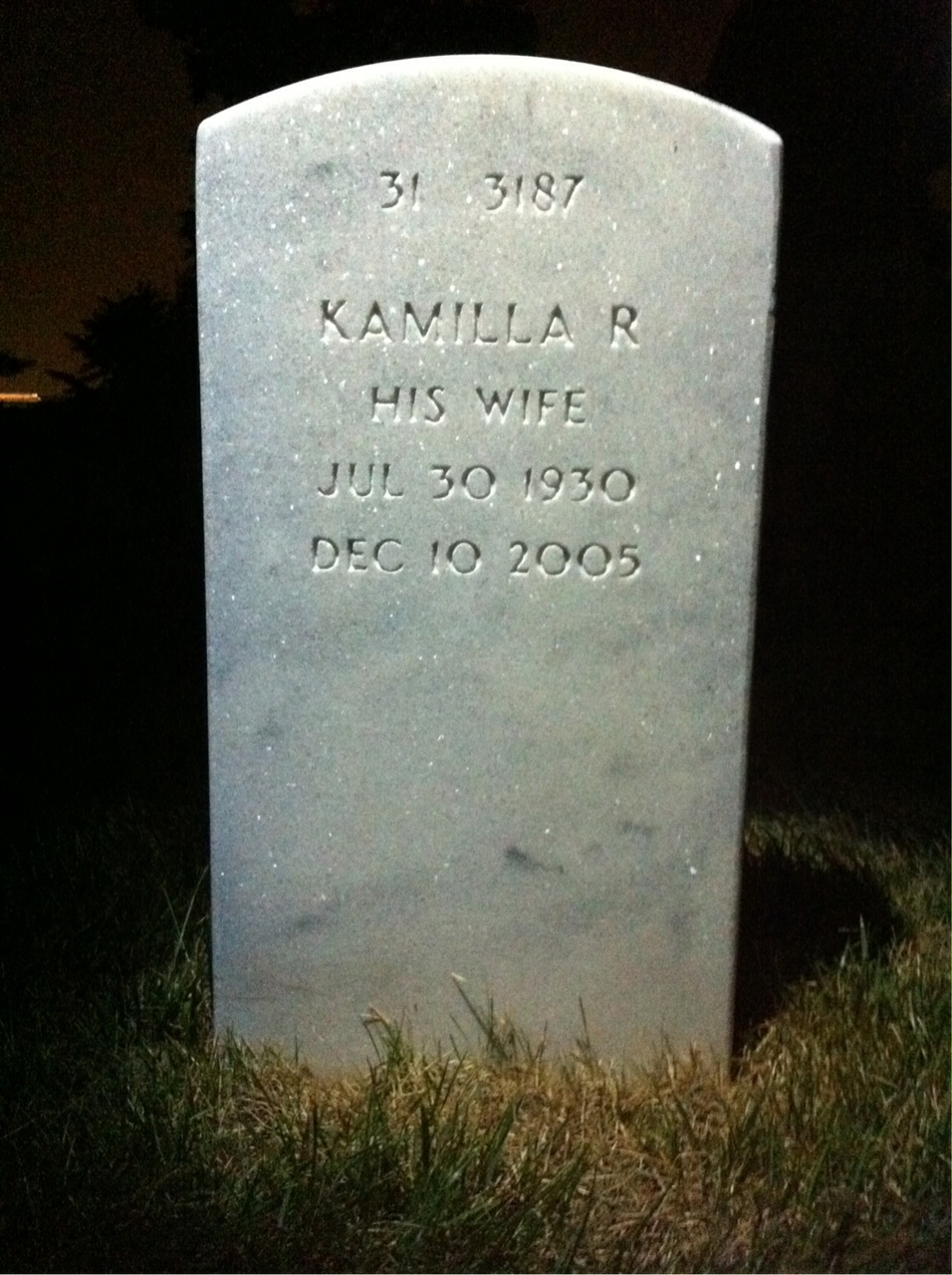 Back of headstone — Robert Carpenter