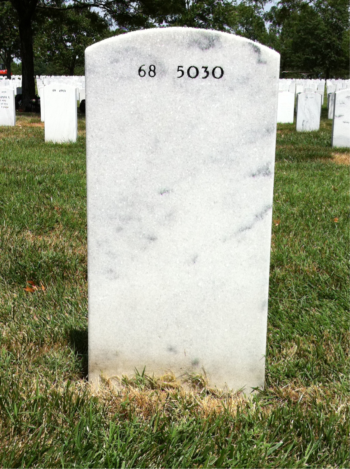 Back of headstone — Uel Clay