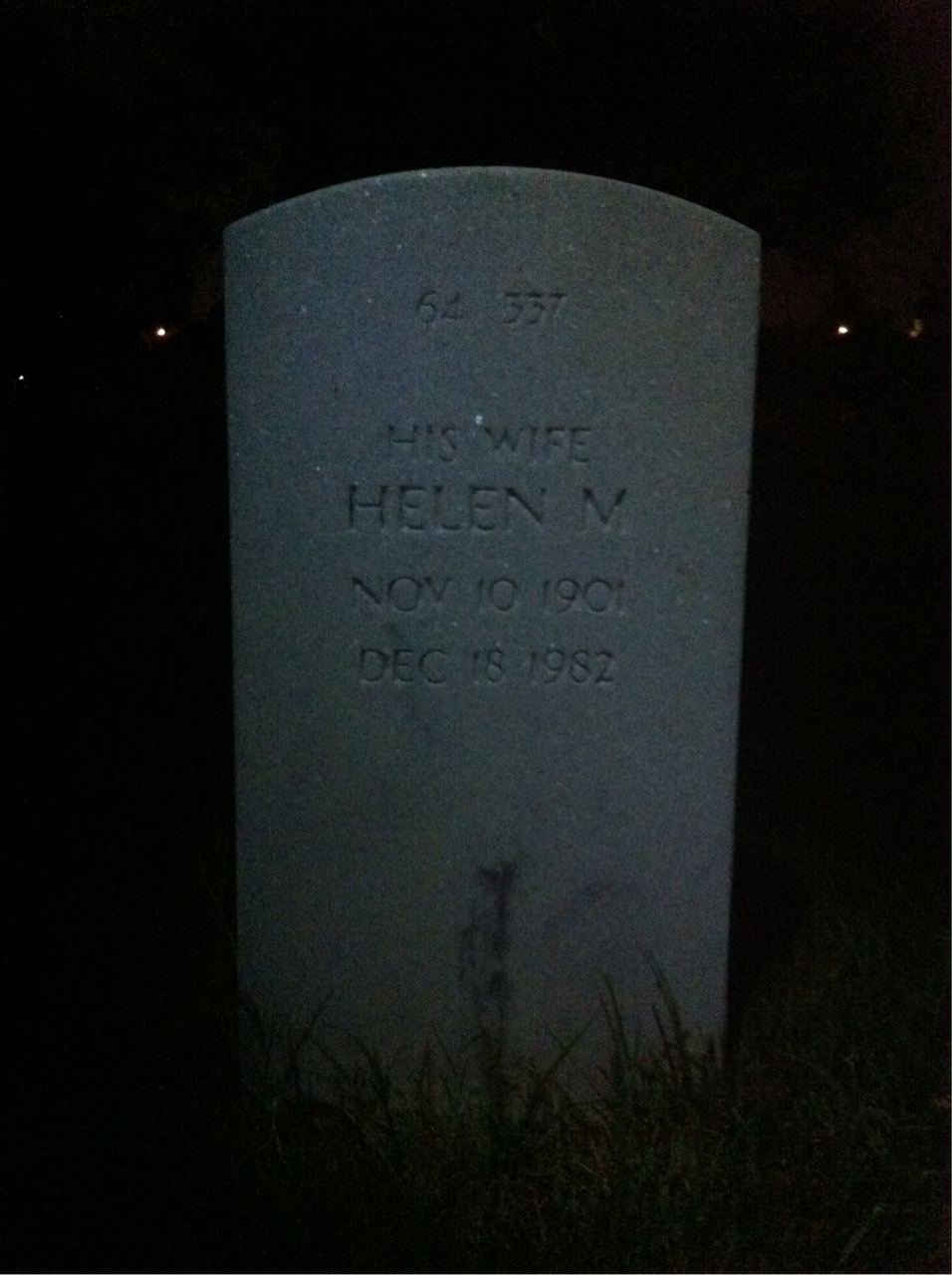 Back of headstone — Ranald Morgan