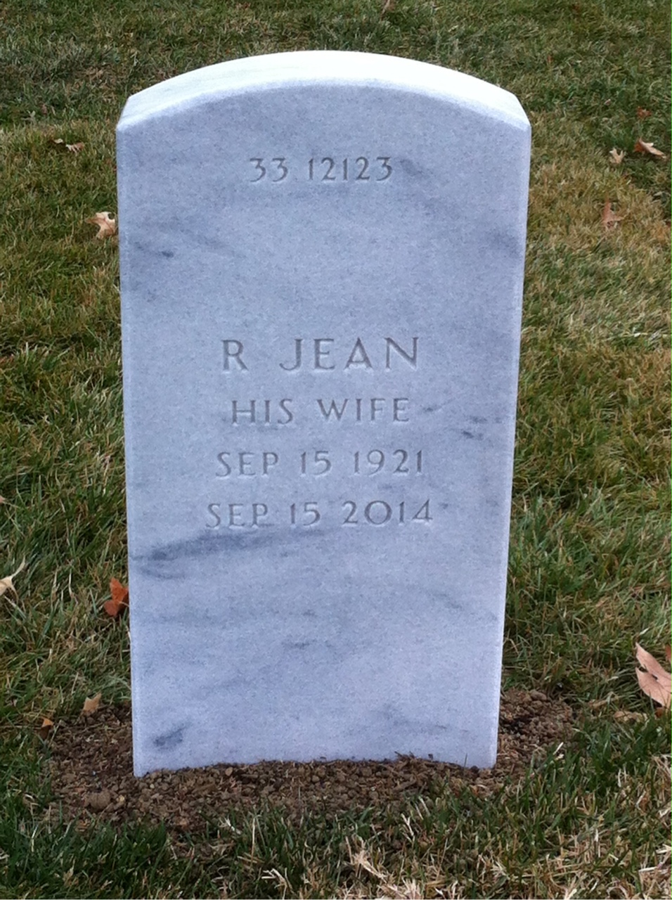 Back of headstone — George Myers