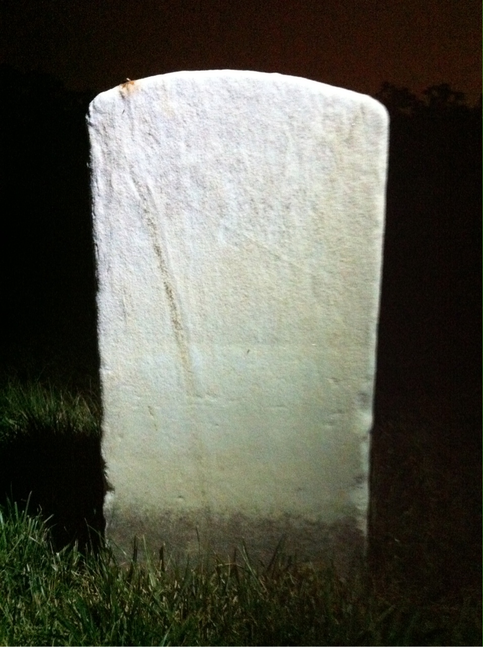 Back of headstone — Alonzo Aiken
