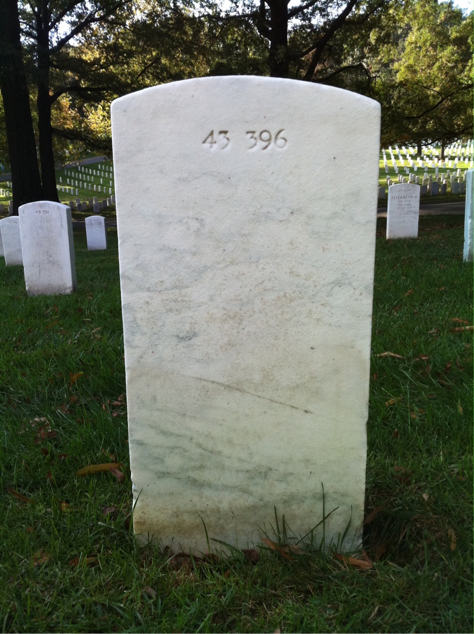 Back of headstone — Jesse Mize