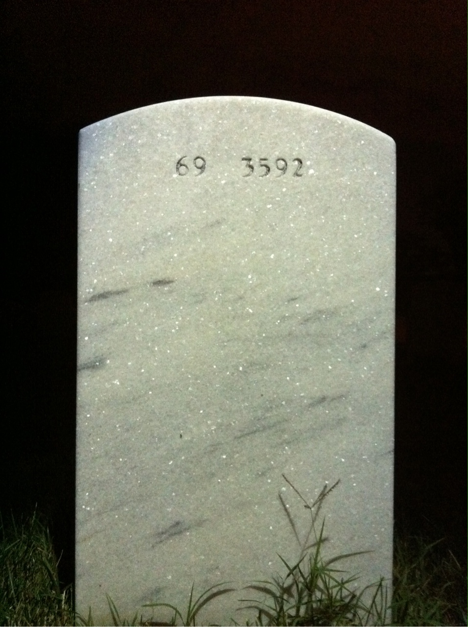 Back of headstone — Hector Unger