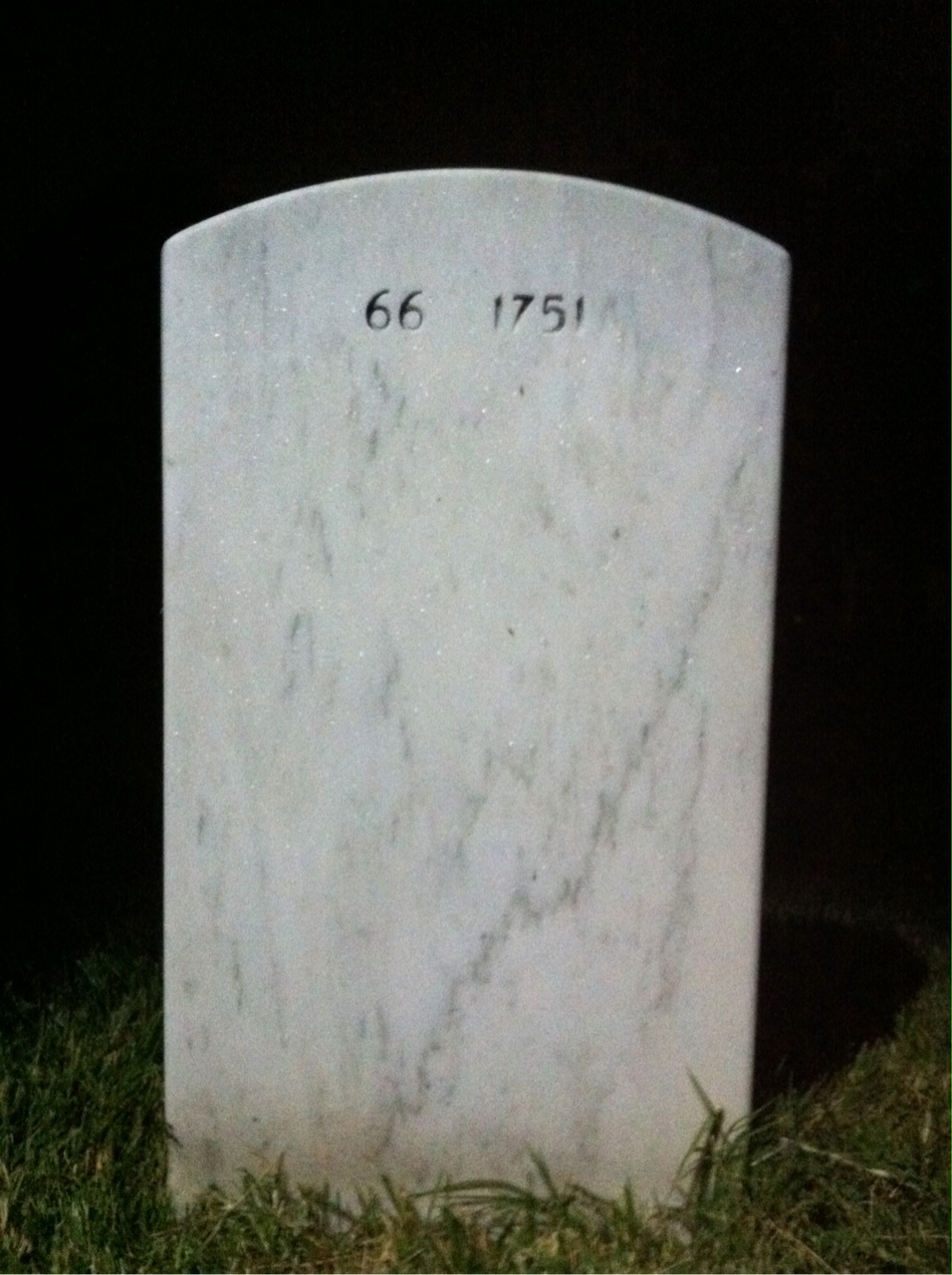 Back of headstone — Donald Hill
