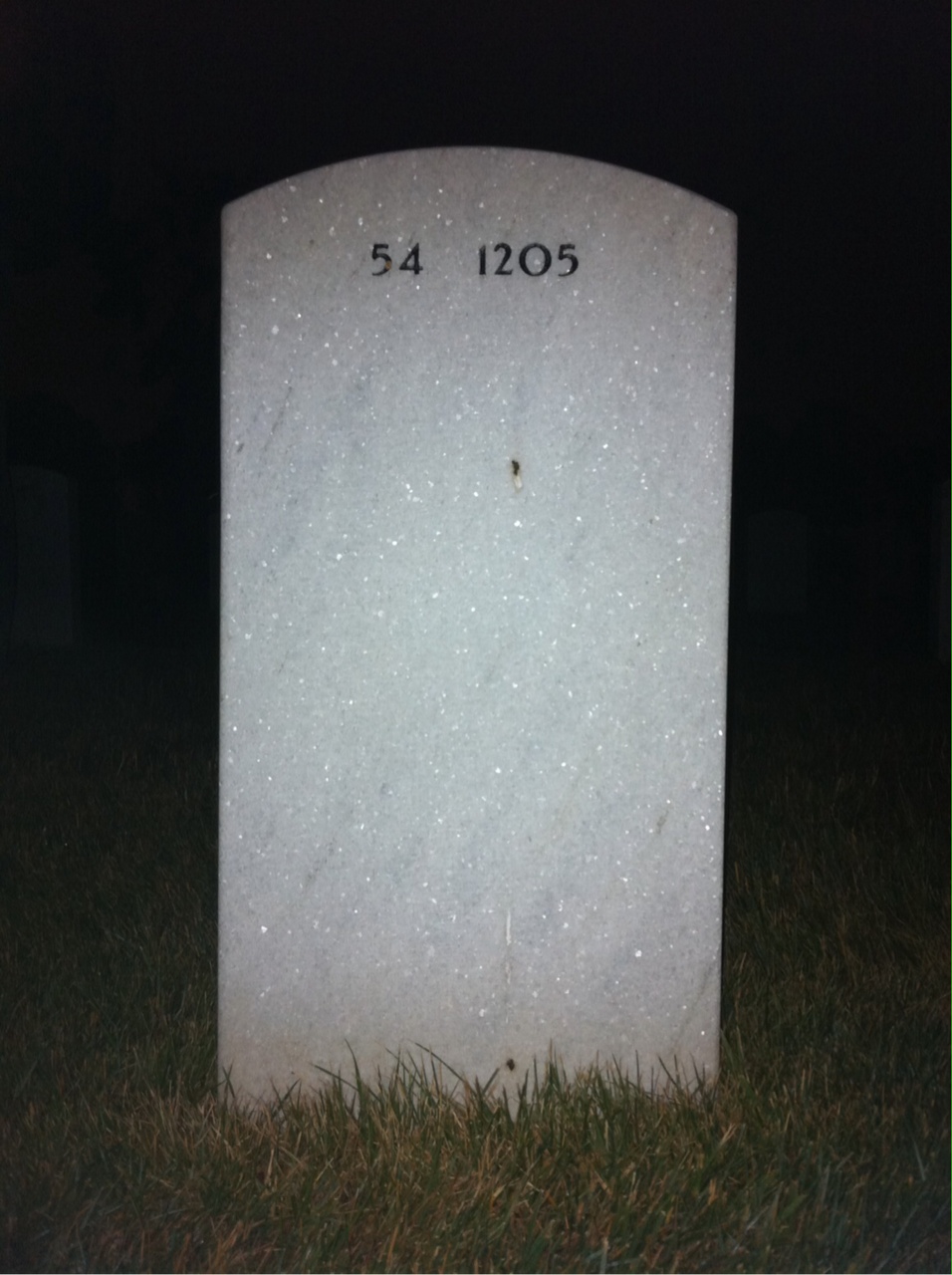 Back of headstone — Milton Krain
