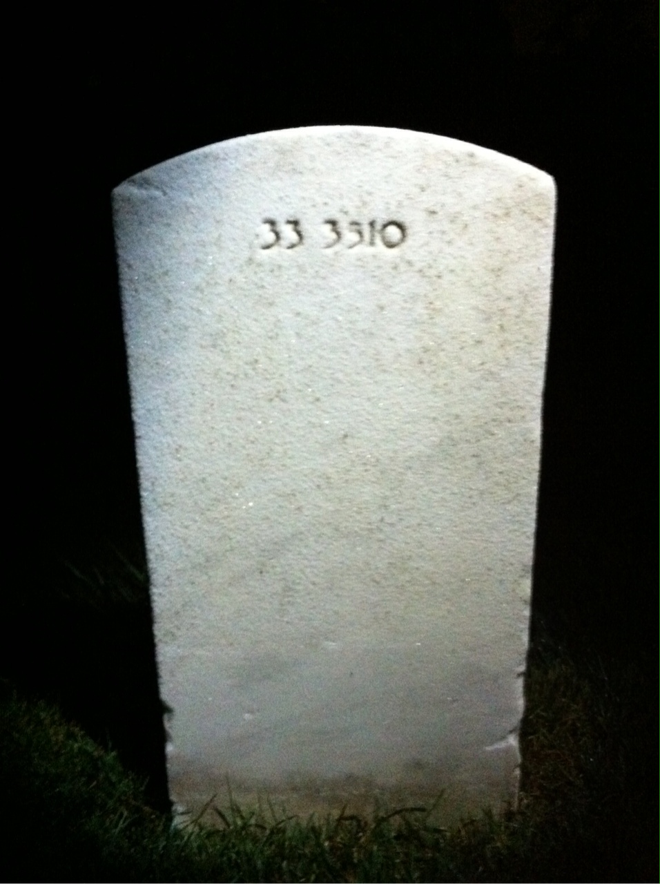 Back of headstone — Brutis Artis