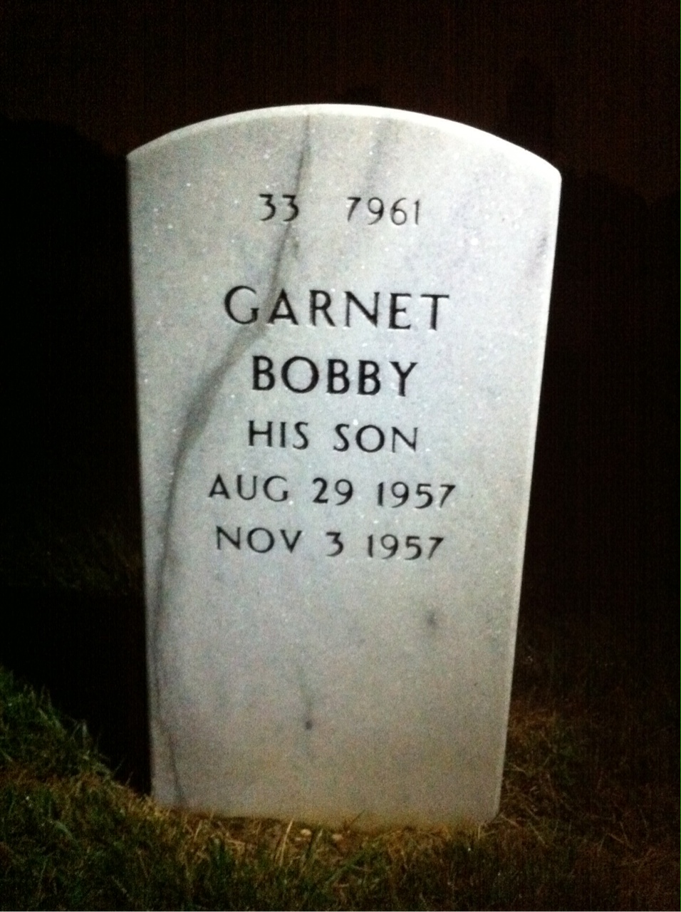 Back of headstone — William Blackwell