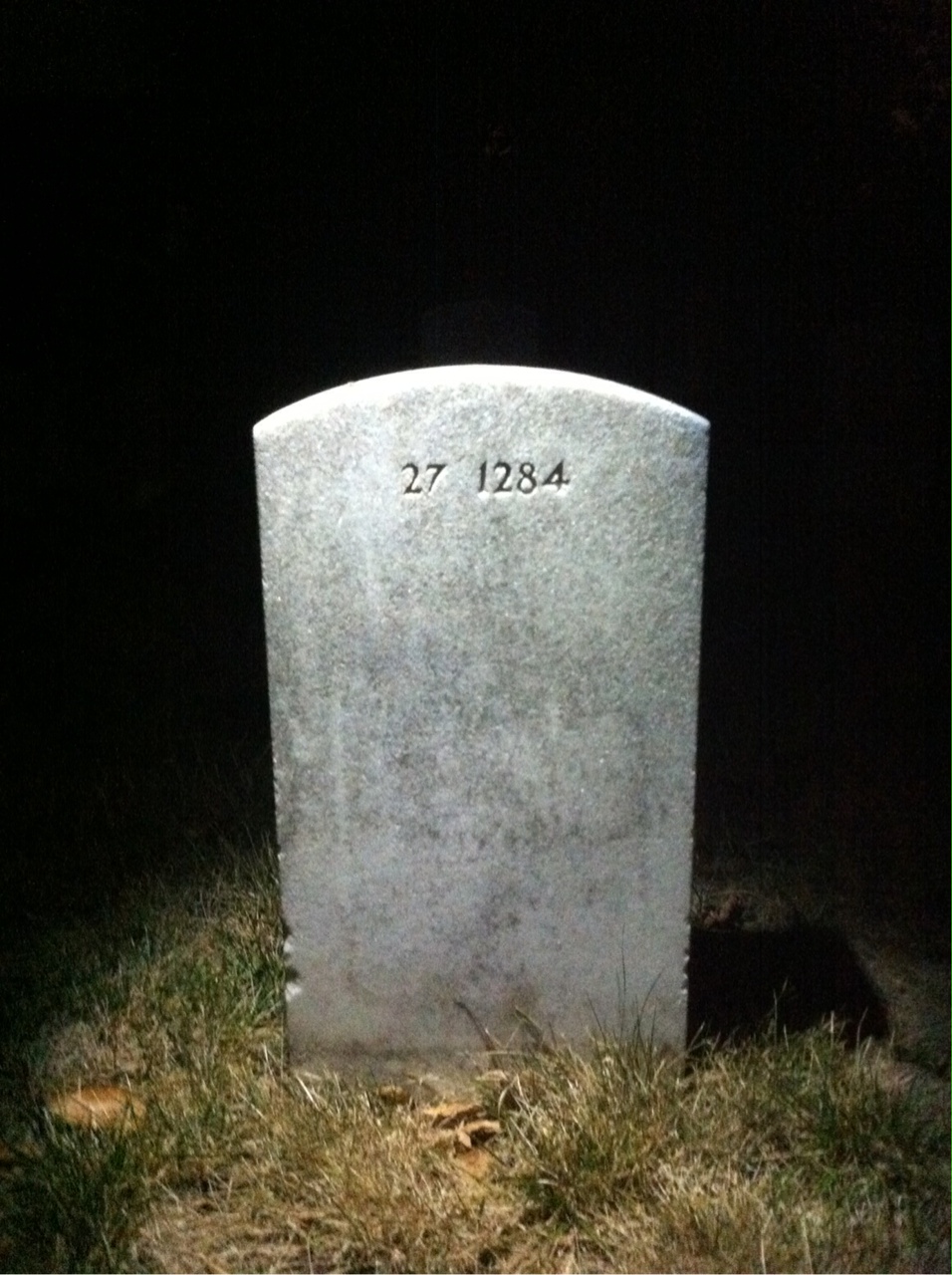 Back of headstone — A Archer