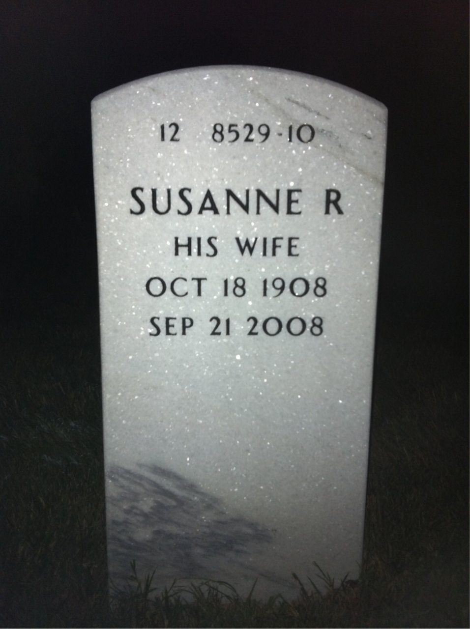 Back of headstone — Charlton Sharp