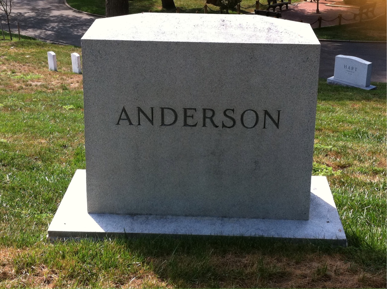 Back of headstone — Adelaide Anderson