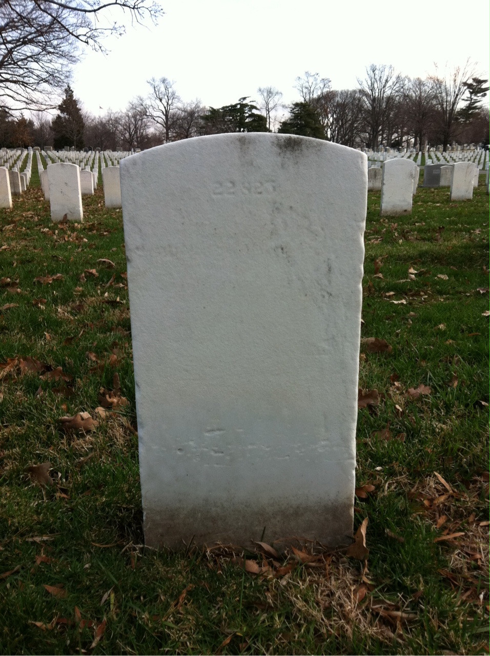 Back of headstone — John Mulligan