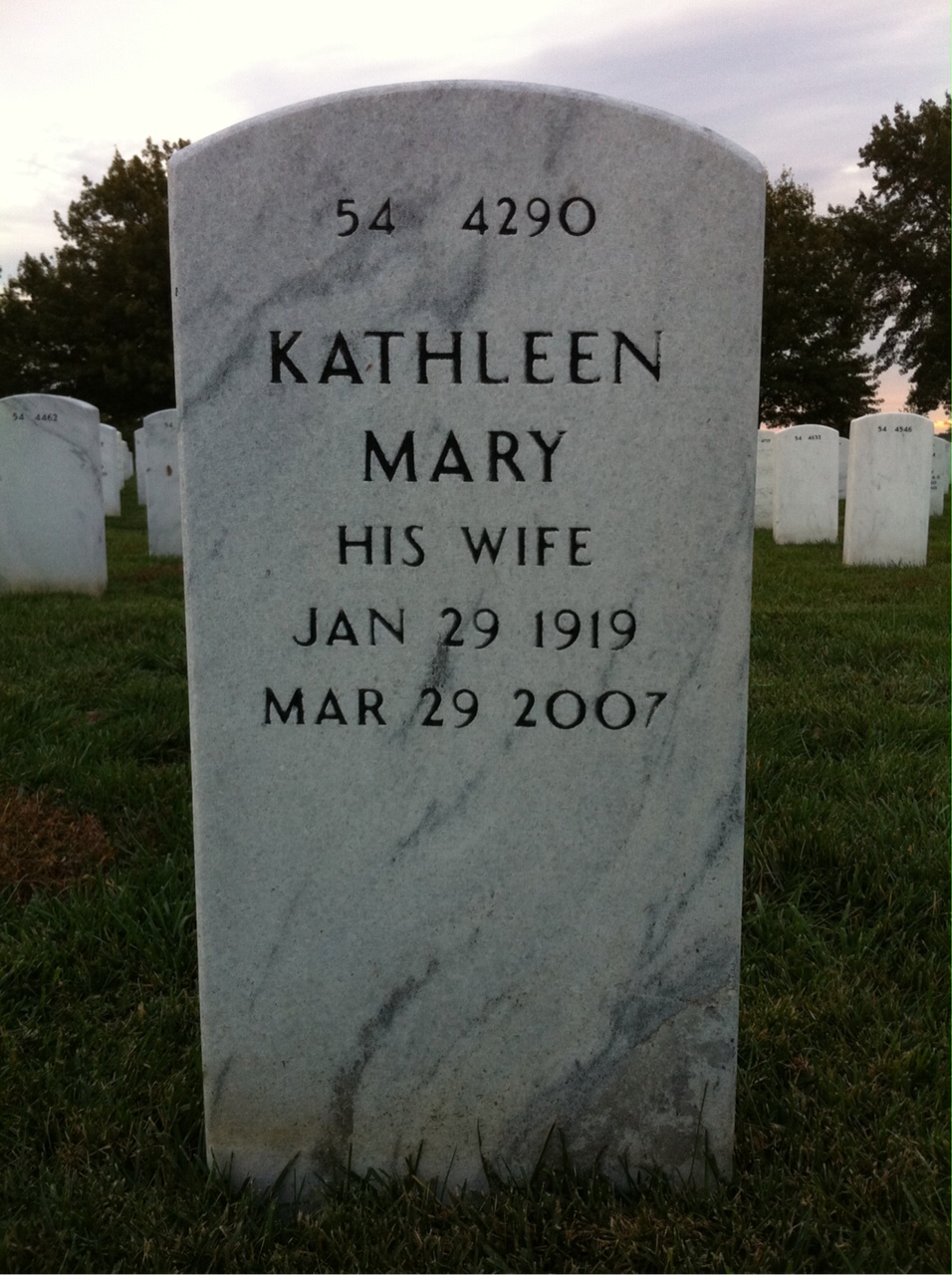 Back of headstone — Paul Hanley