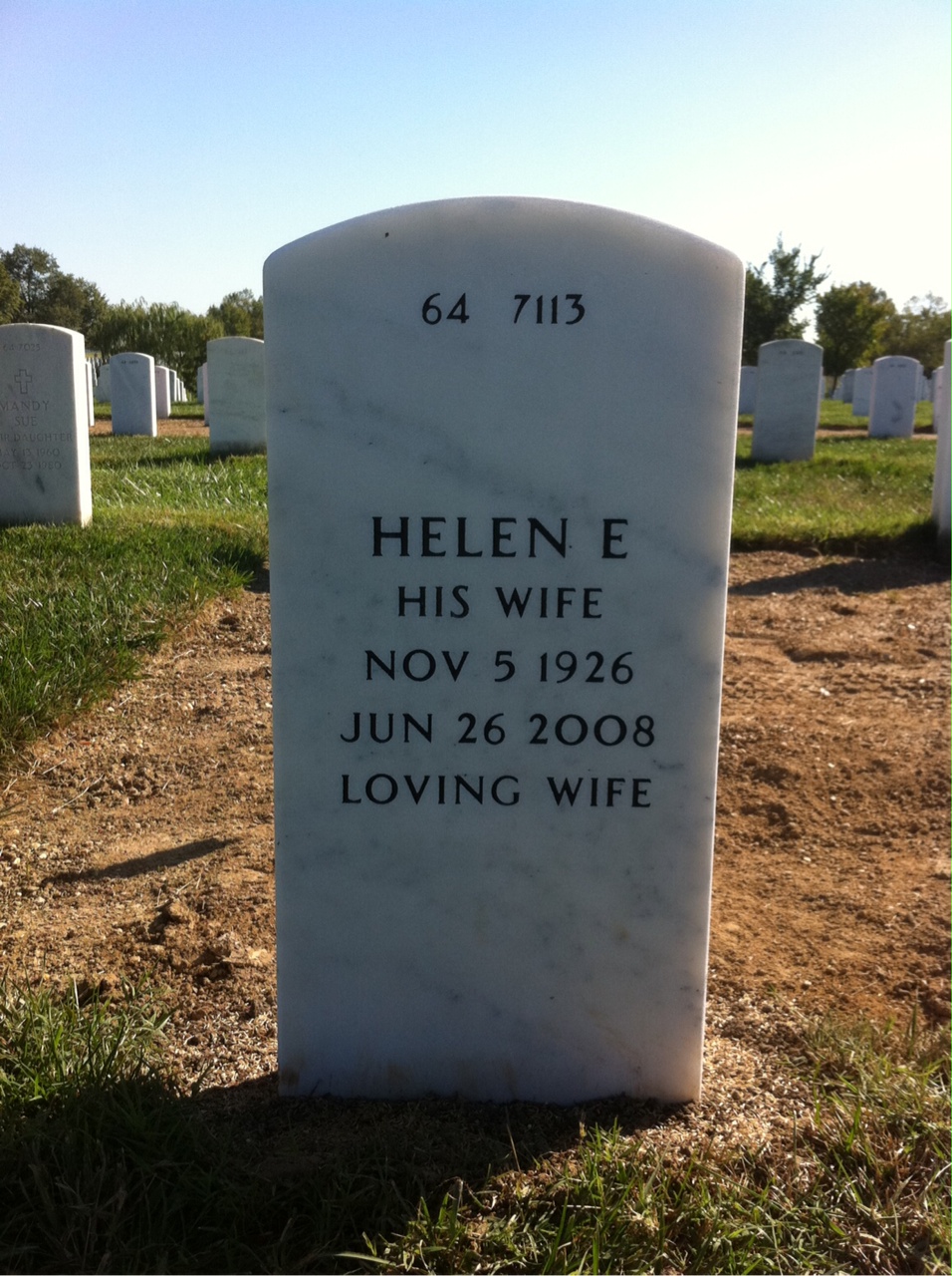 Back of headstone — Jesse Hinton