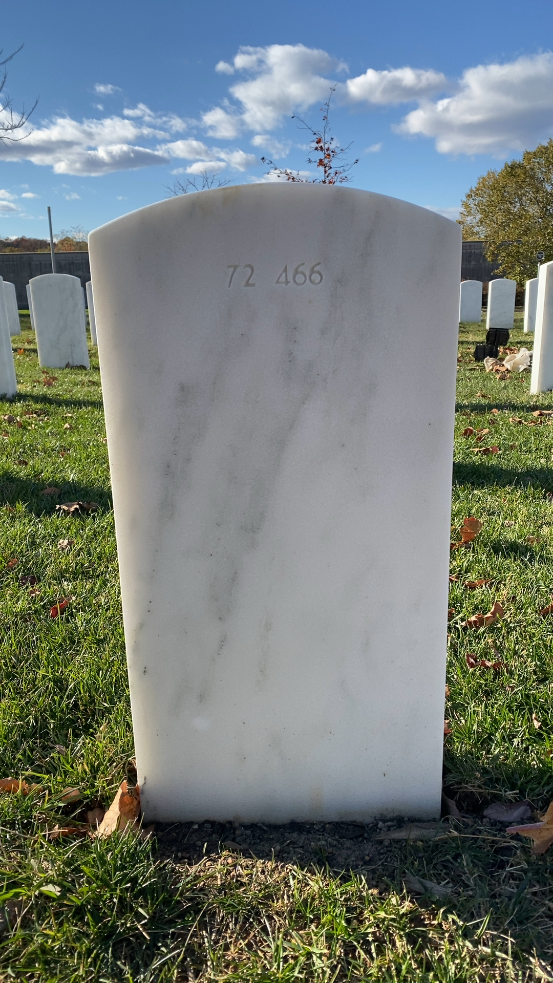 Back of headstone — Arthur Ammons