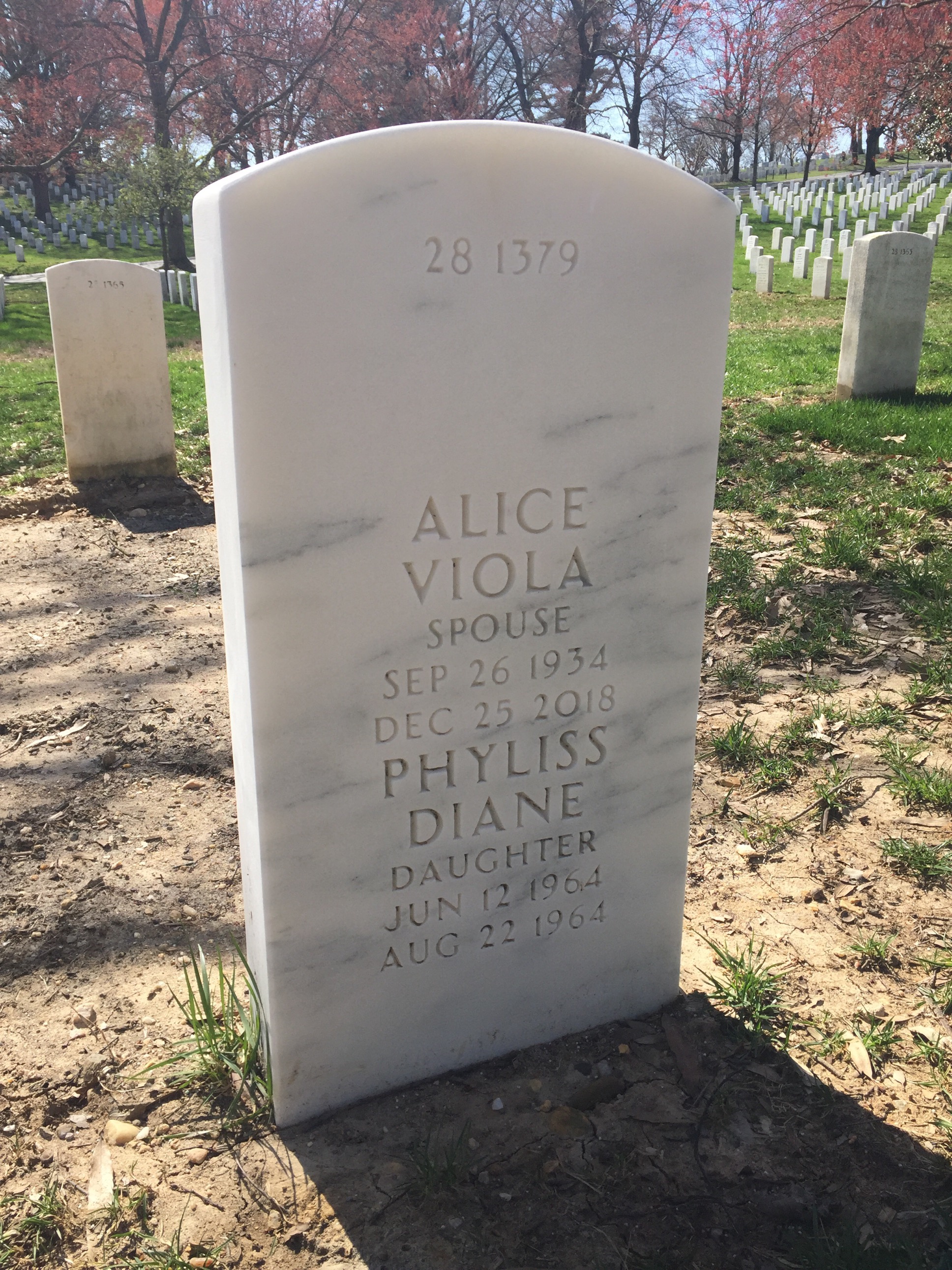 Back of headstone — Phillip Wilkins