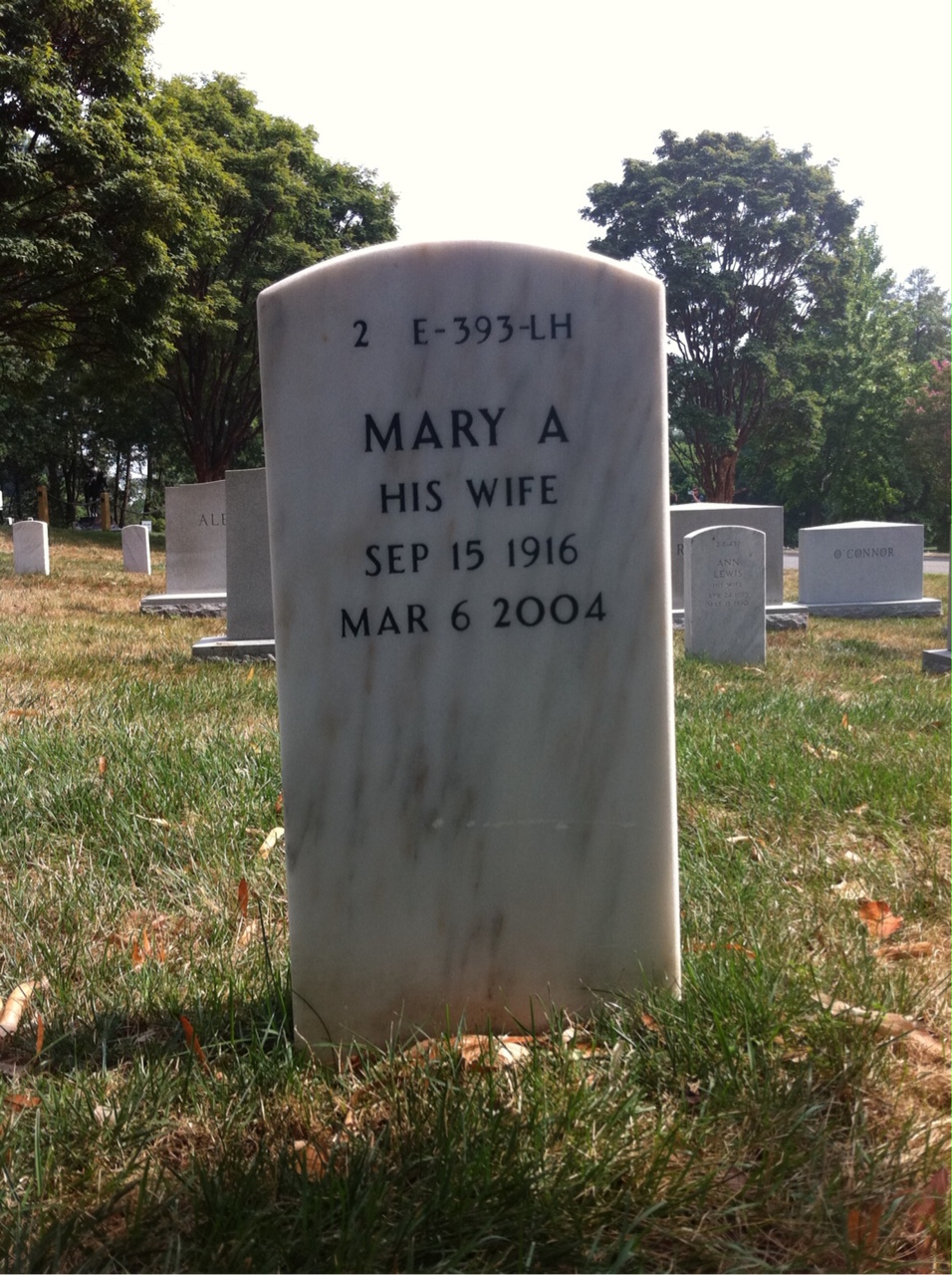 Back of headstone — Charles Campbell