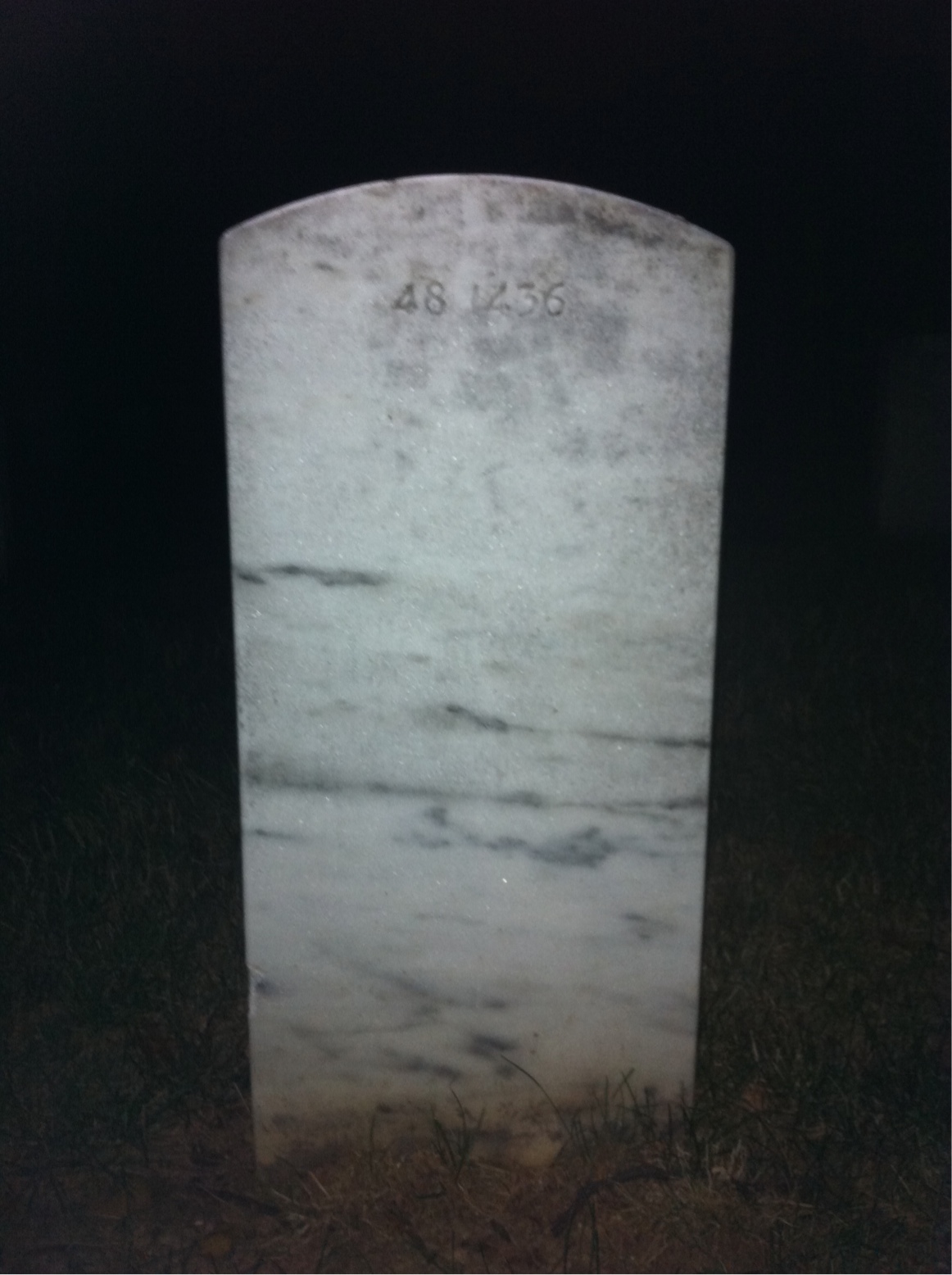 Back of headstone — Margaret Collins