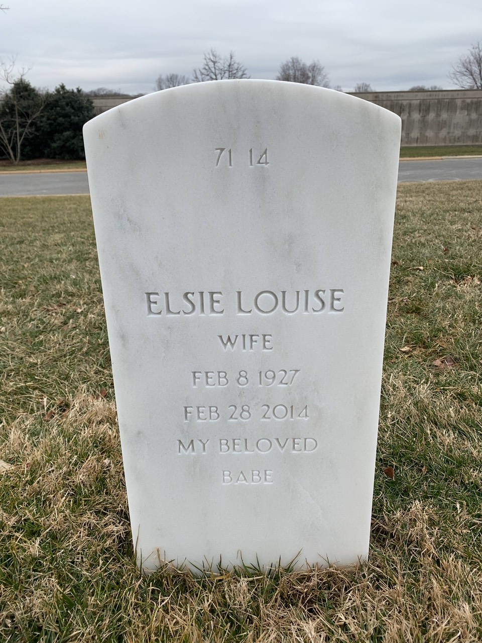 Back of headstone — James Bennie