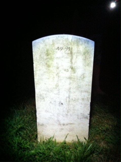 Back of headstone — Walter G White