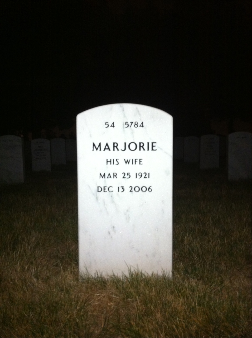 Back of headstone — Howard Stephens