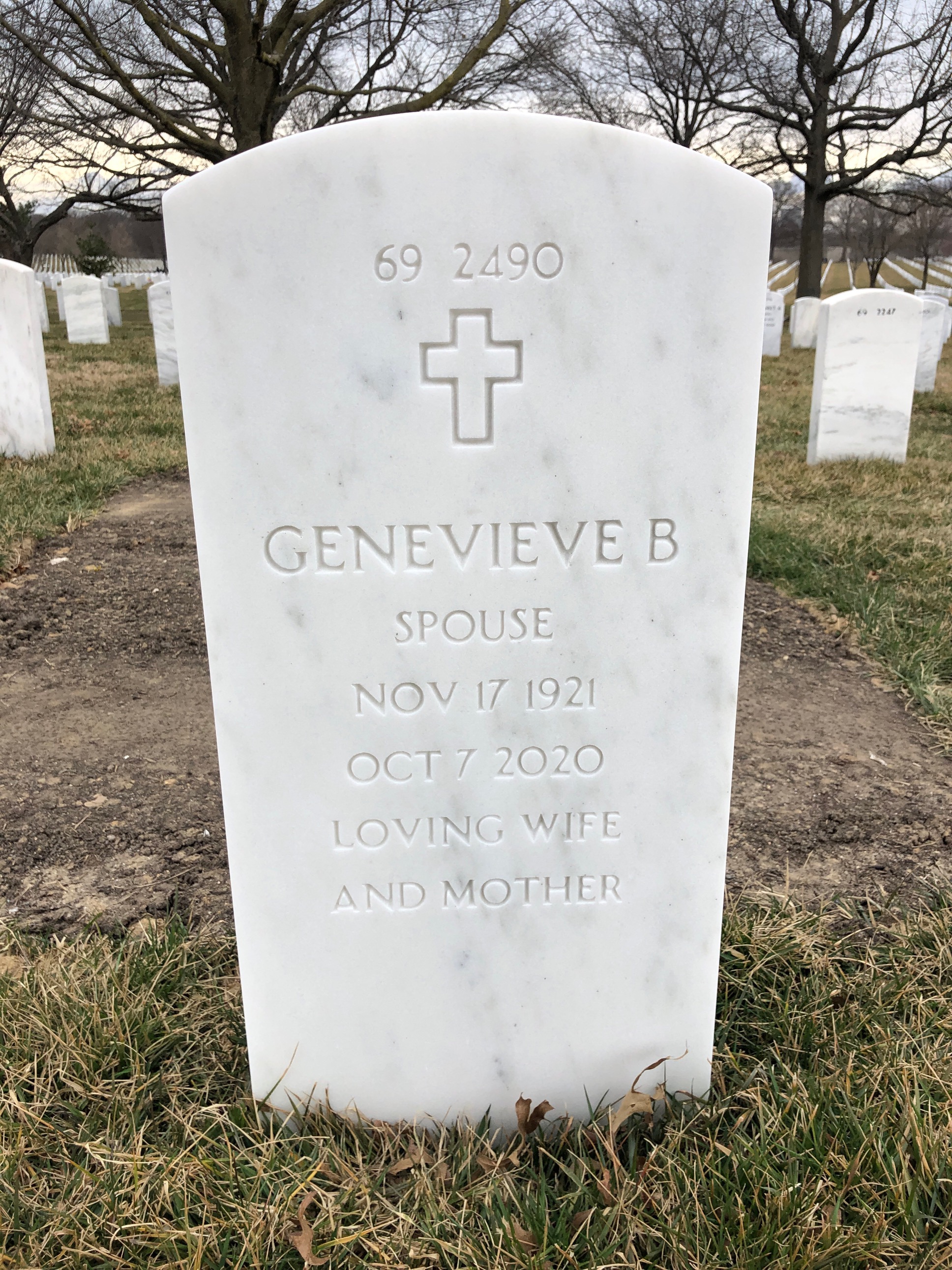Back of headstone — Herbert Deggendorf