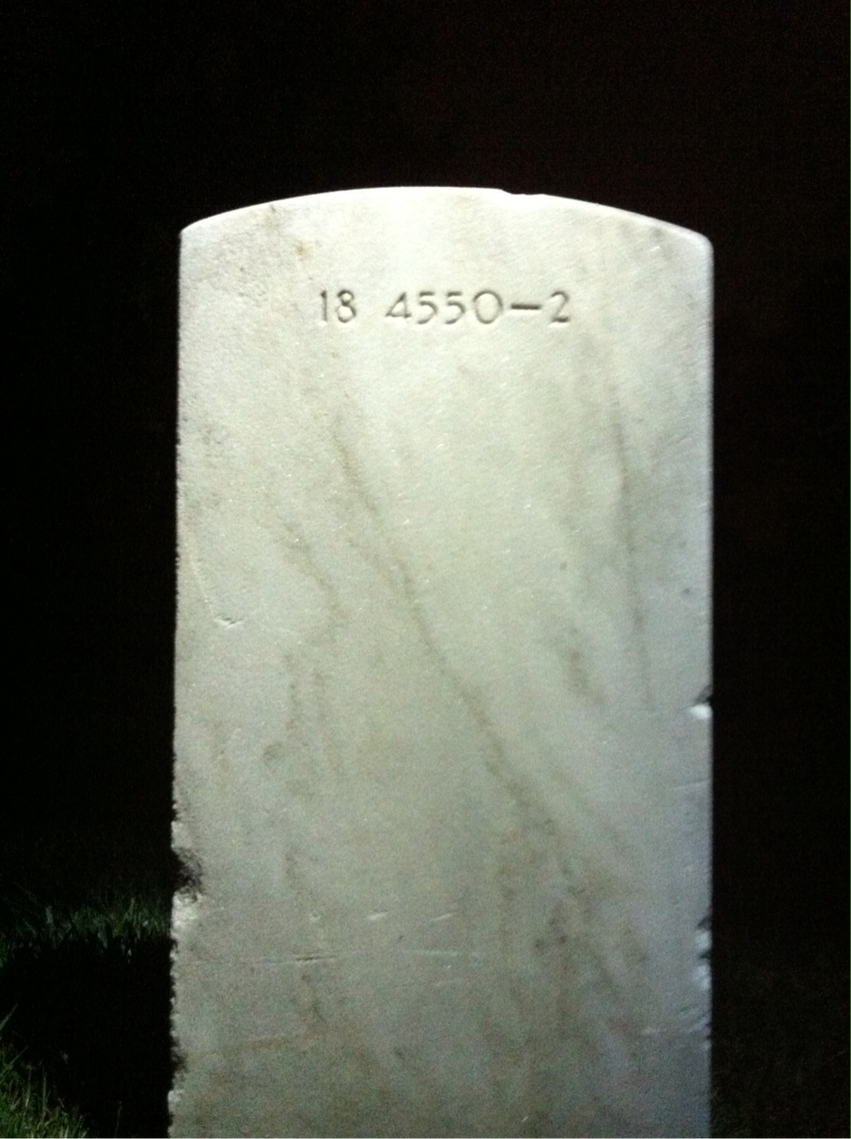 Back of headstone — Mary Mooney