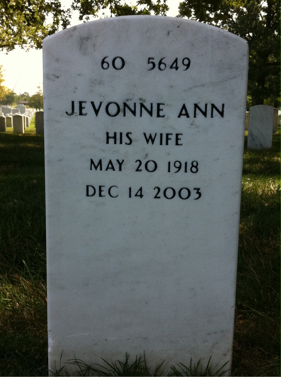 Back of headstone — John Hedlund