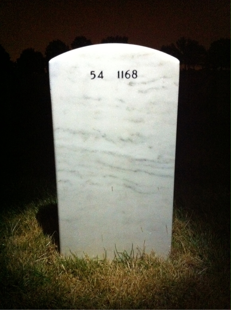 Back of headstone — Carroll Blaney