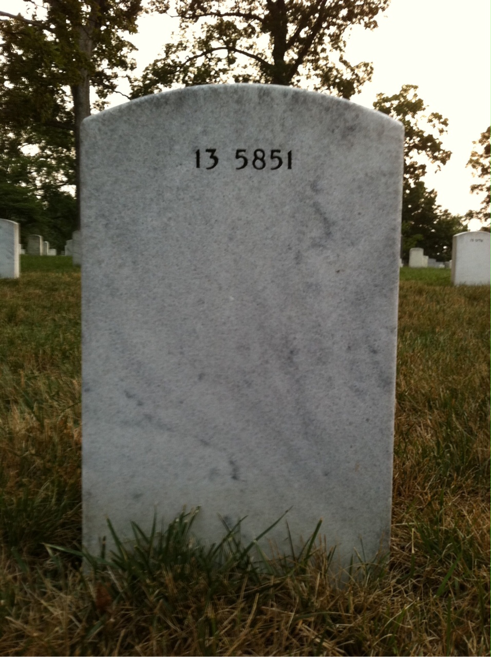 Back of headstone — Abraham Allen