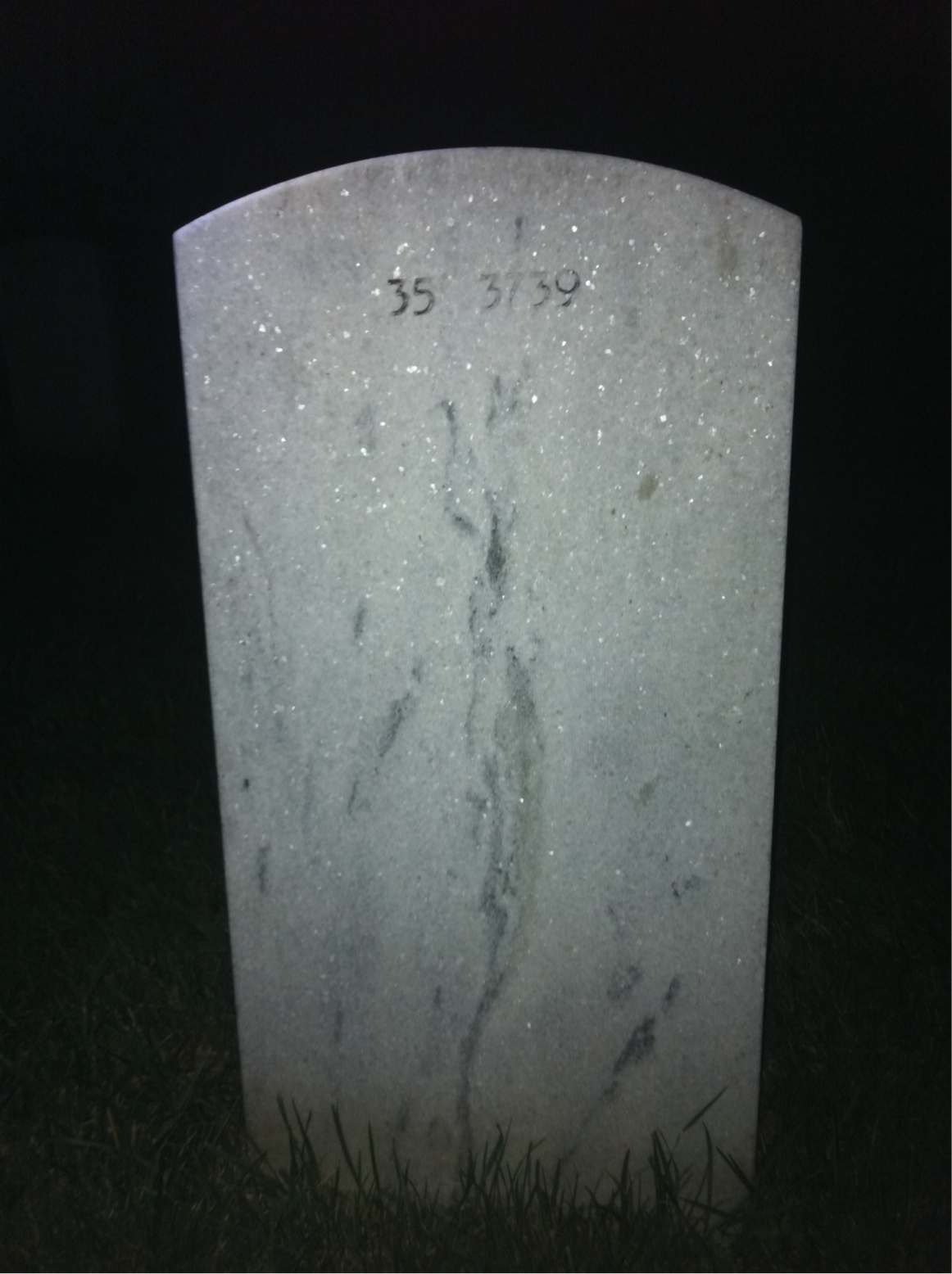 Back of headstone — Percy Blair