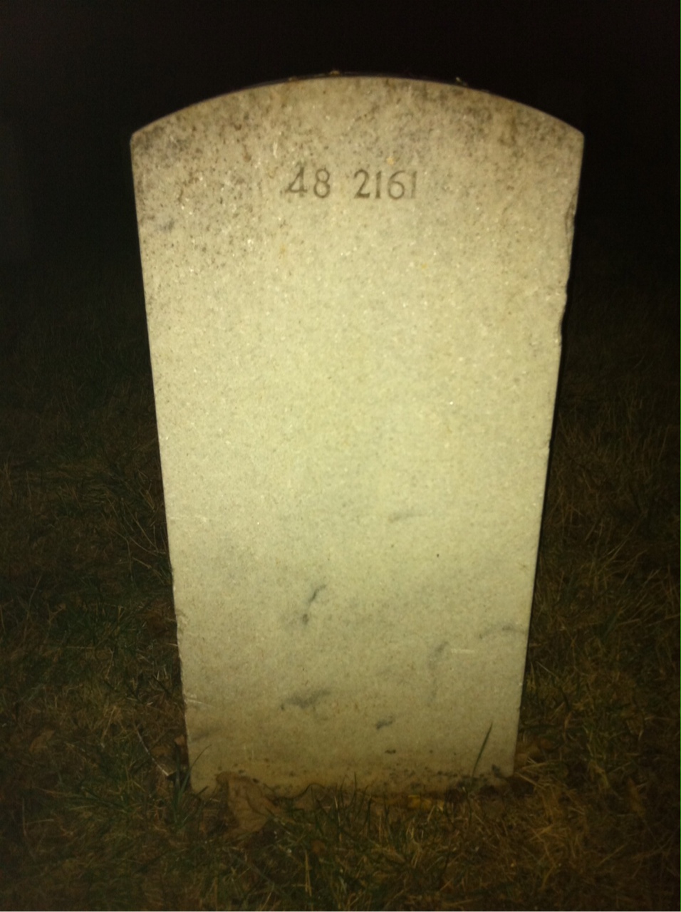 Back of headstone — John Middlebrook