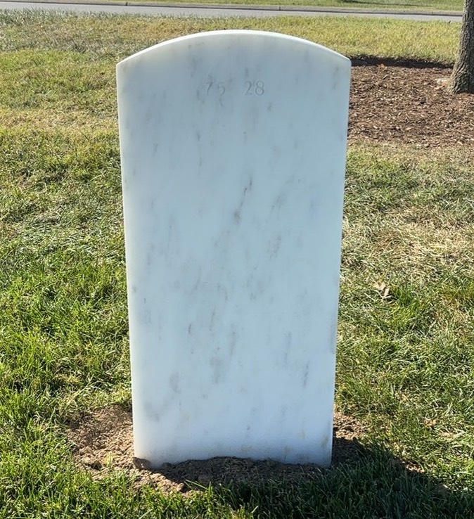 Back of headstone — Gregory Cummins