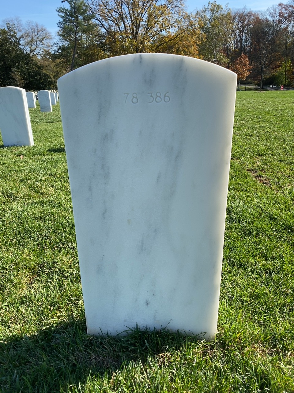 Back of headstone — Gerald Mitchell