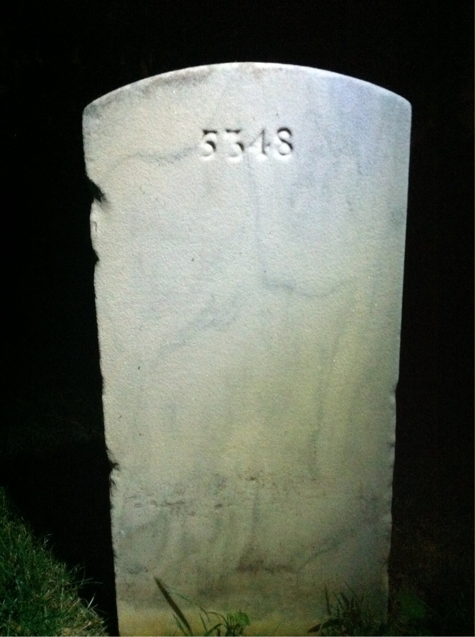 Back of headstone — Everett Melton