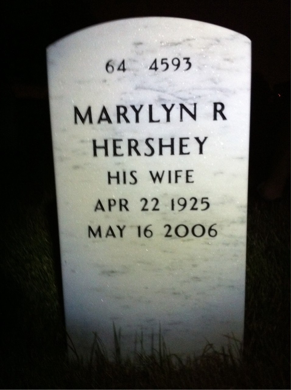 Back of headstone — George Cronin