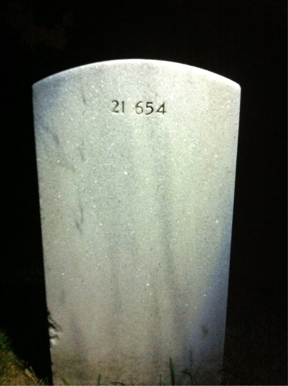Back of headstone — Mary Mcnamara