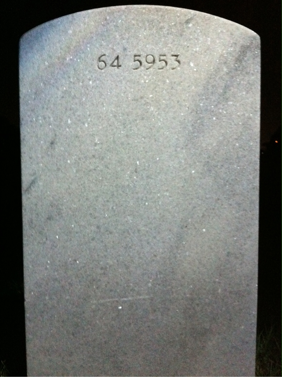 Back of headstone — Keith David Holter