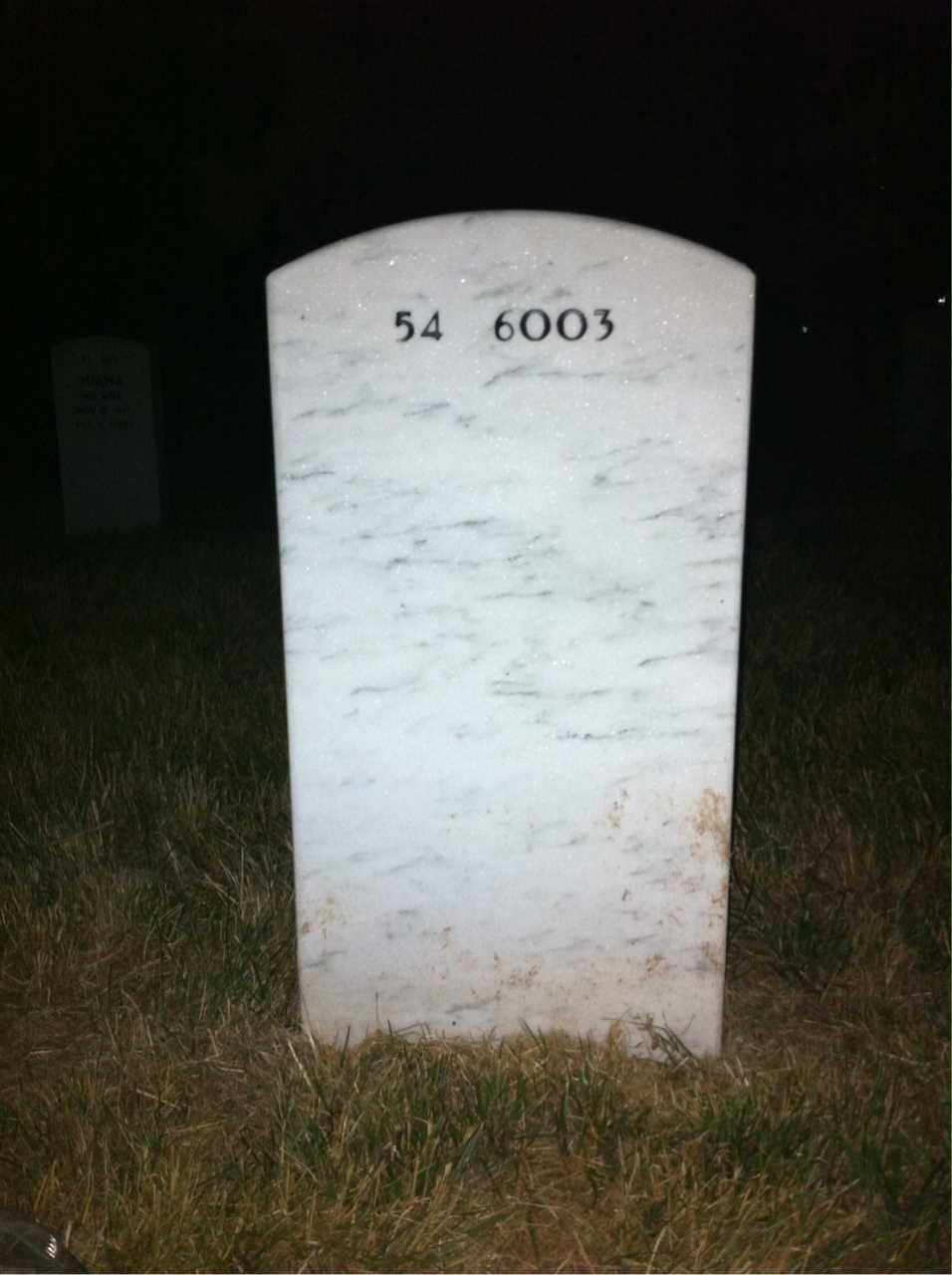 Back of headstone — Harriet Murphy