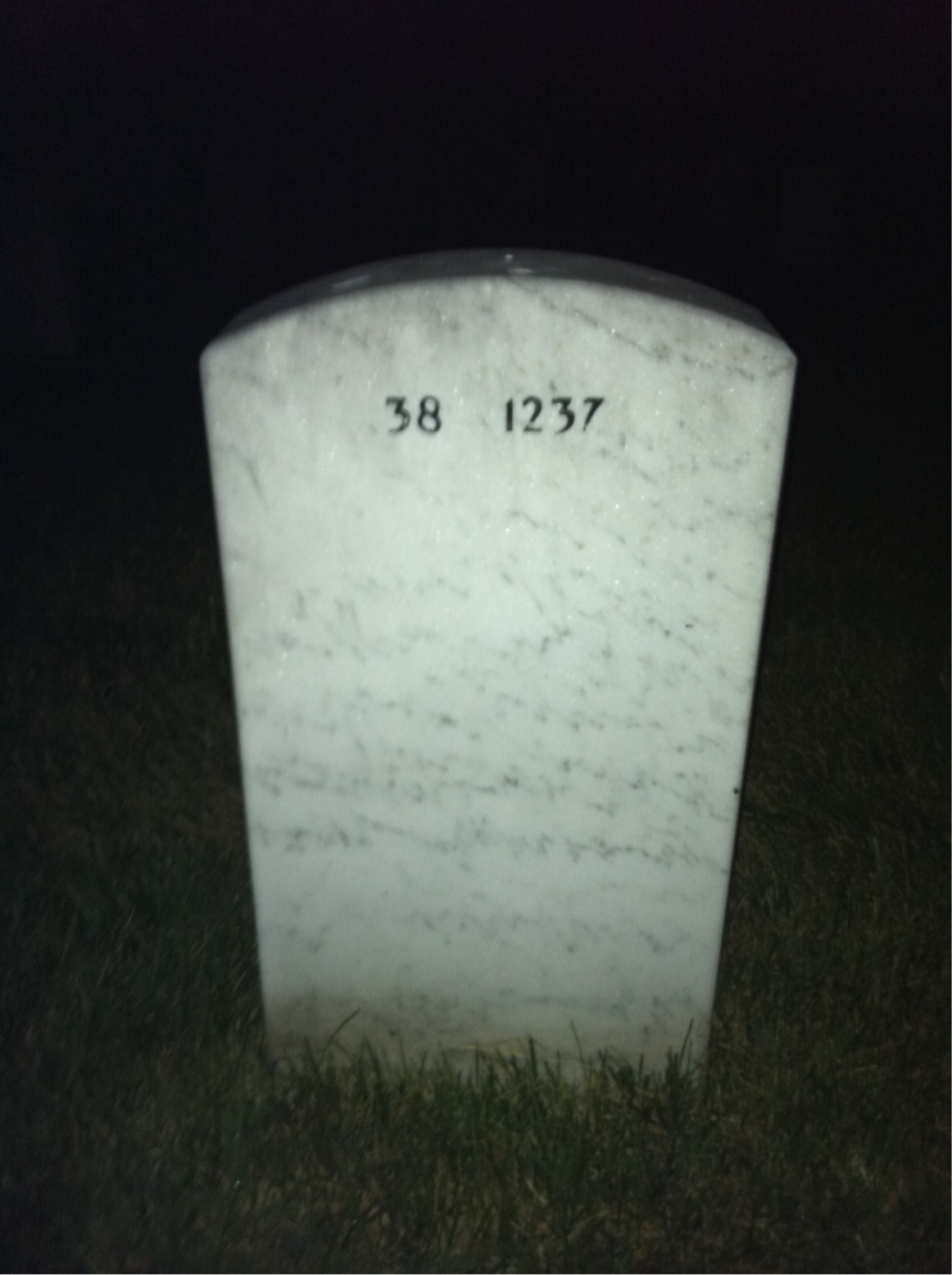 Back of headstone — H Paul Christie