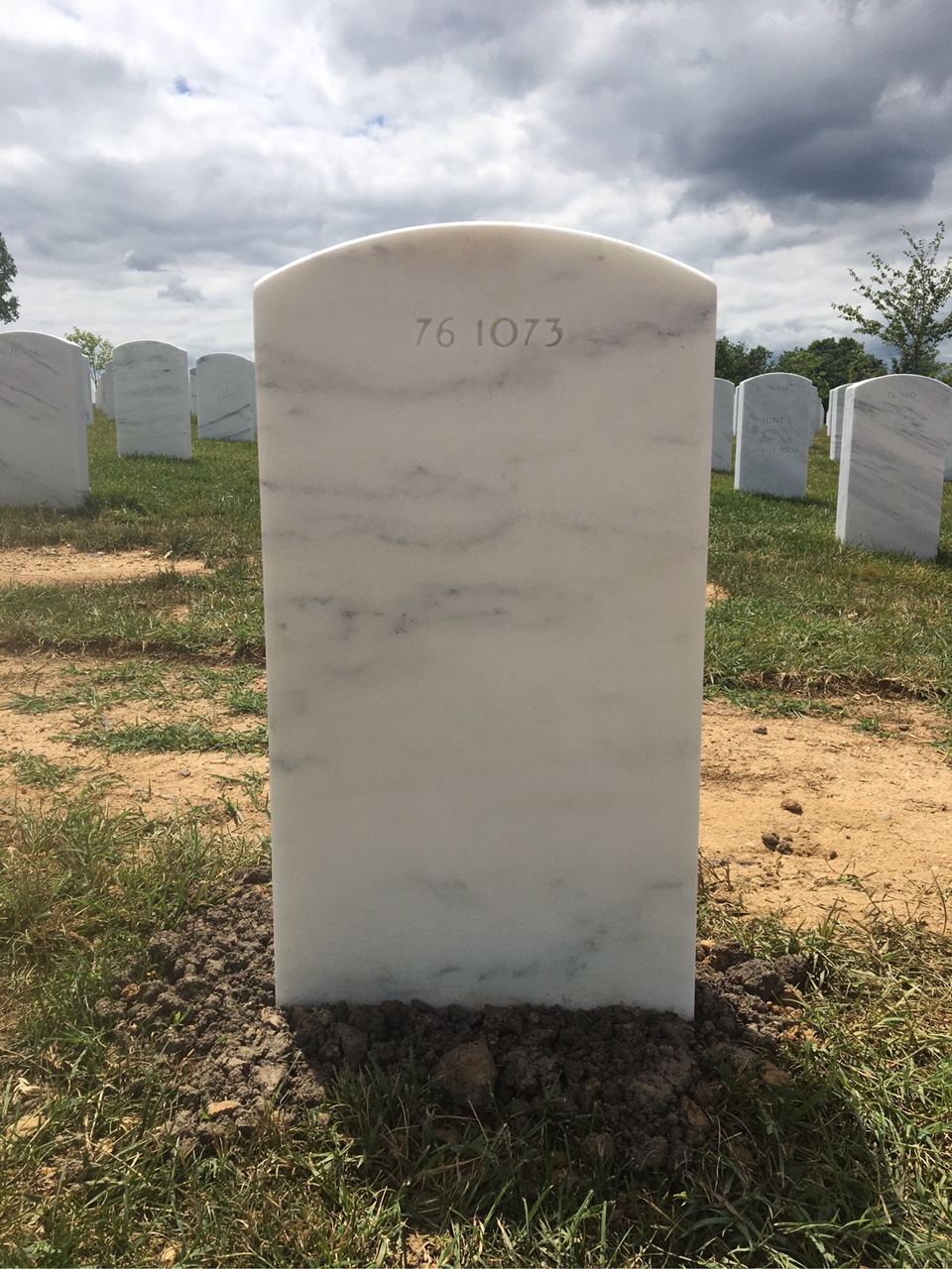 Back of headstone — Wendy M Brand