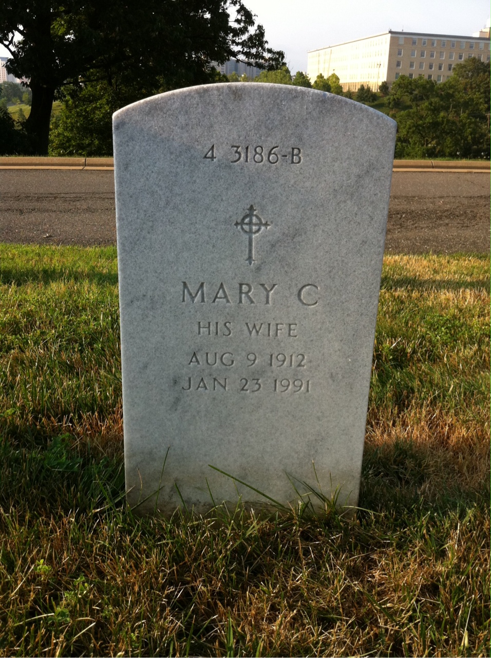 Back of headstone — Mary Bennett