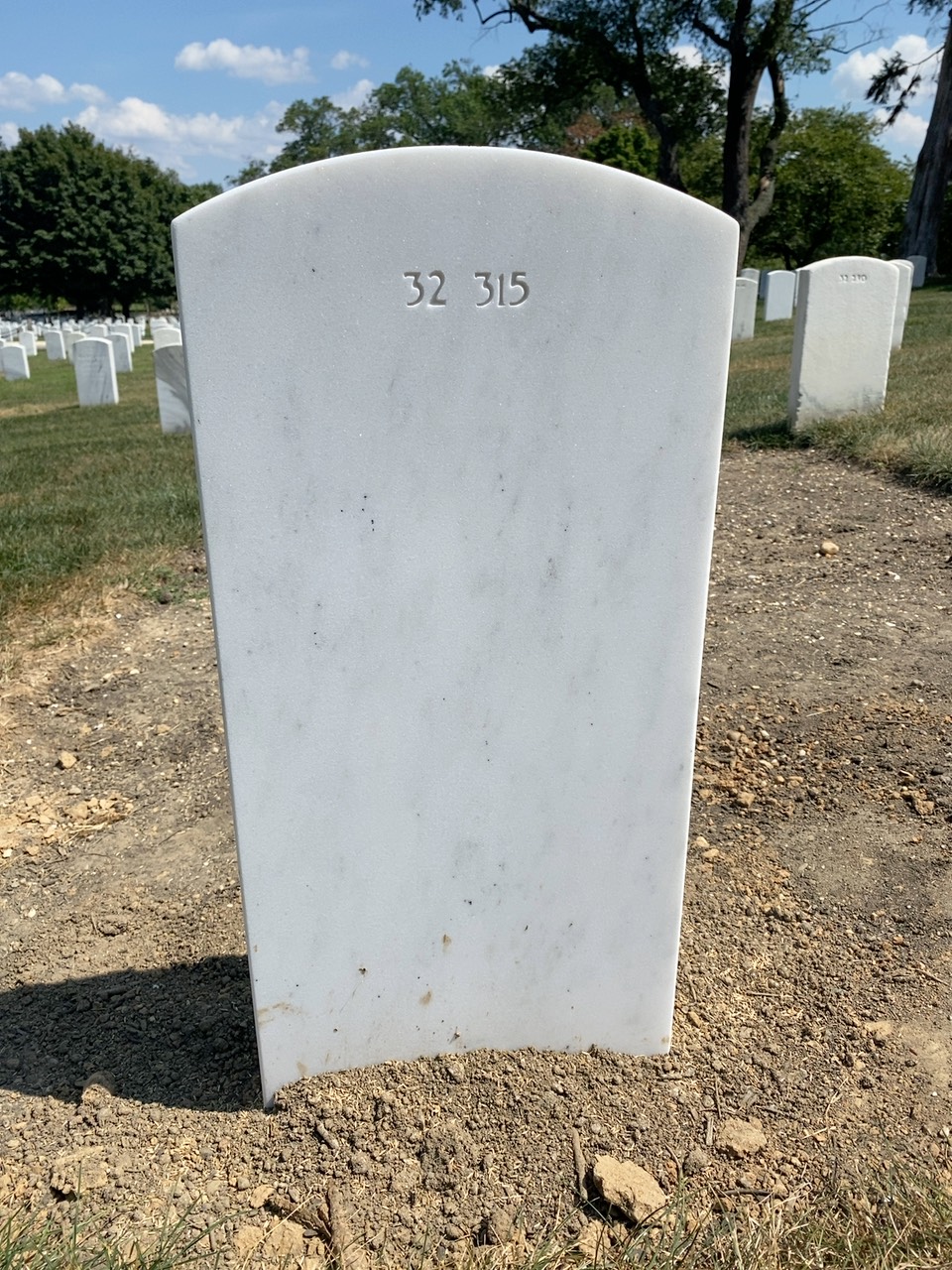 Back of headstone — John Blair