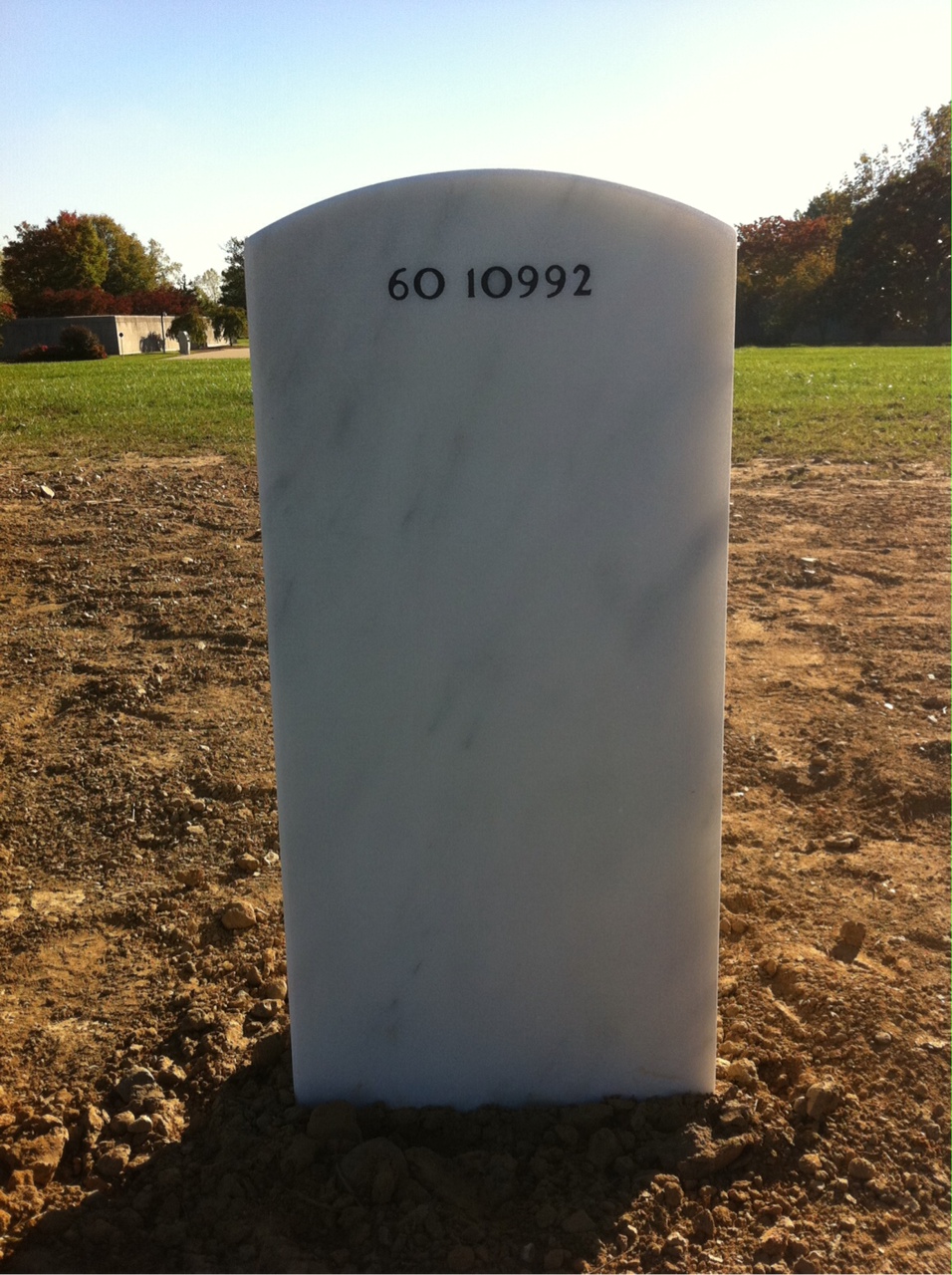Back of headstone — Todd W Robison