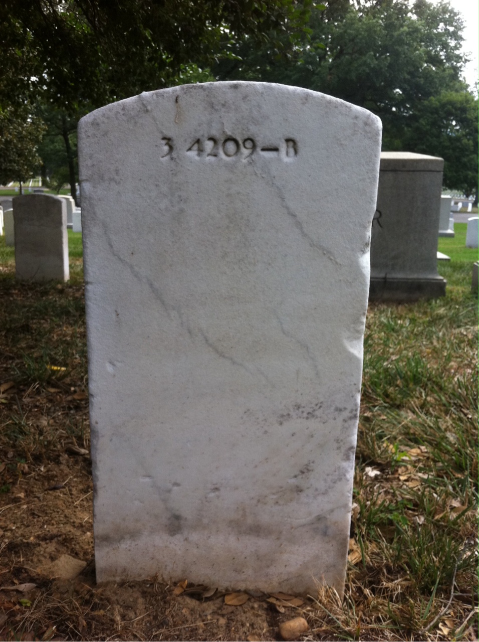 Back of headstone — Howard Bacon